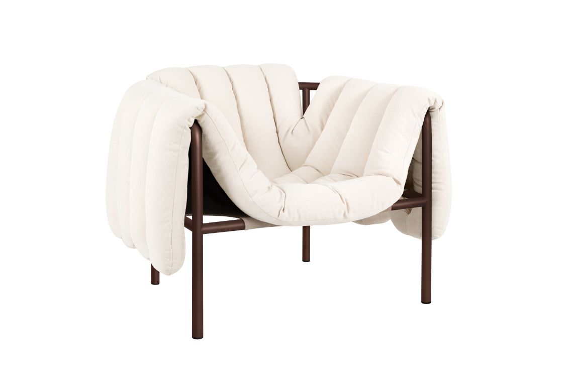 Puffy Lounge Chair, Natural / Chocolate Brown, Art. no. 20477 (image 1)
