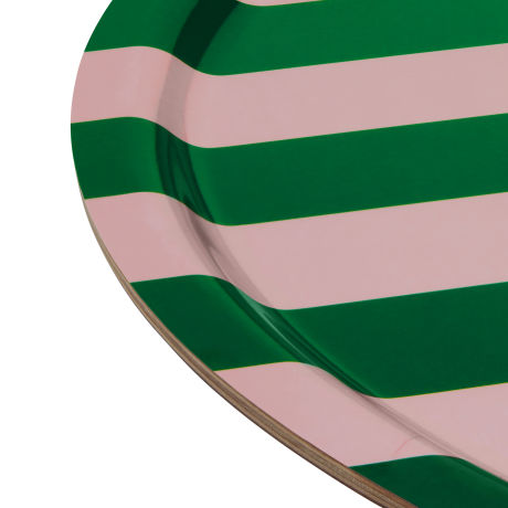 Stripe Tray Large, Pink / Emerald