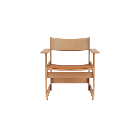 Bullnose Lounge Chair, Natural / Elmosoft Leather 54035 Seat Pad UK