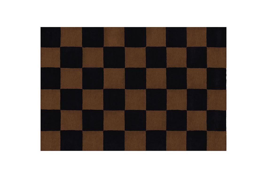 Pattern Rug Large, Black / Brown Check, Art. no. 31362 (image 1)