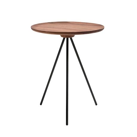 Key Side Table, Walnut / Black