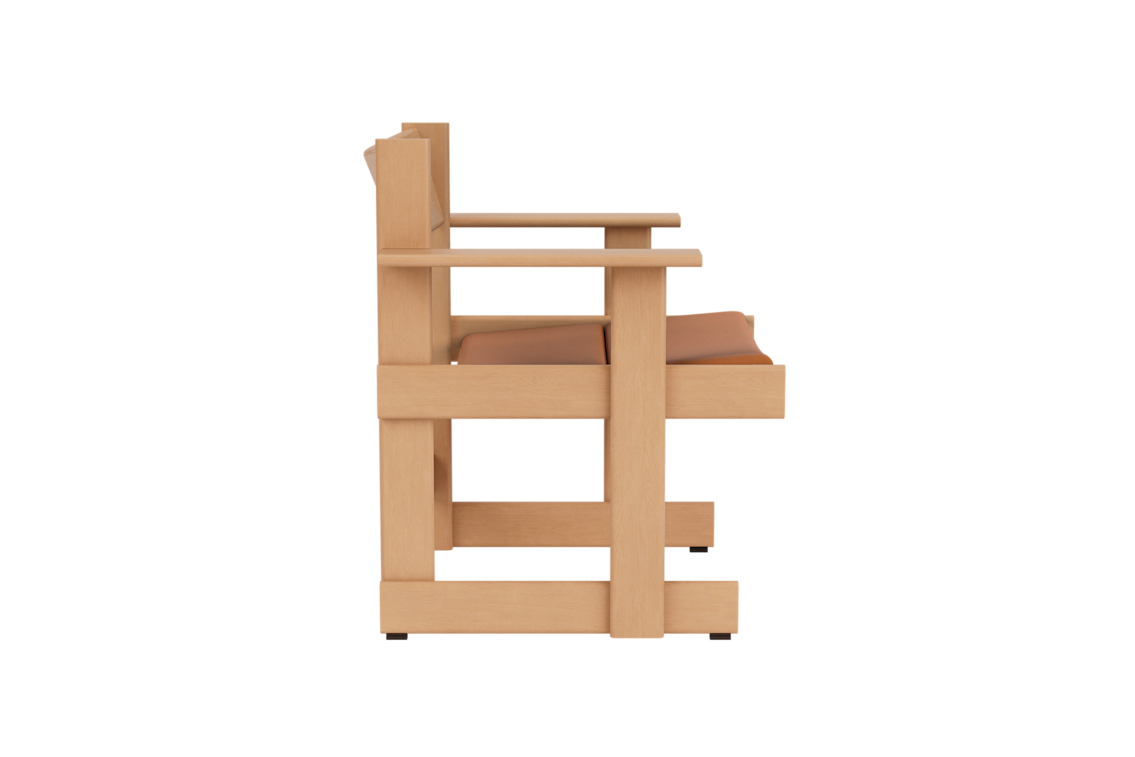 Bullnose Lounge Chair, Natural / Elmosoft Leather 54035 Seat Pad, Art. no. 31672 (image 3)