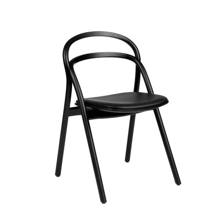 Udon Chair, Black / Black Leather (UK)
