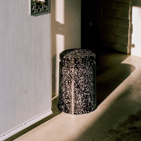 Last Stool, Black / White Splatter