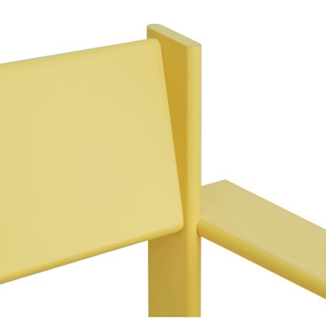 Bullnose Lounge Chair, Yellow / Swan Seat Pad