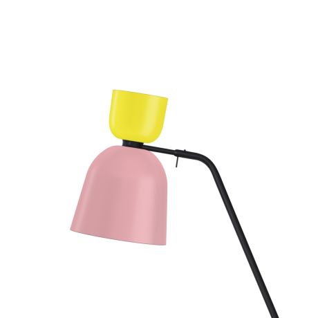 Alphabeta Floor Lamp, Sulfur Yellow / Light Pink