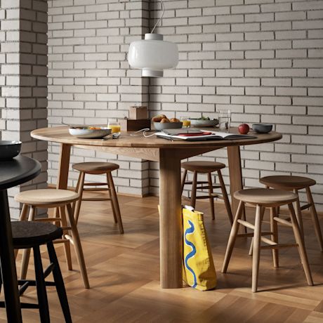 Alle Table Round Table 150 cm / 59 in, Natural Oak