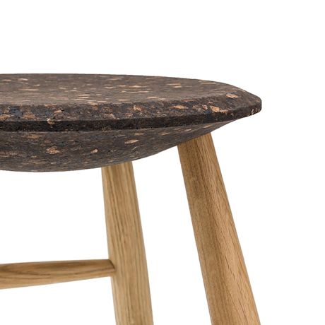 Drifted Bar Stool, Dark Cork / Oak