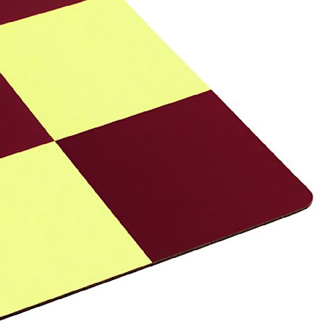 Check Placemat (Set of 2), Butter / Burgundy