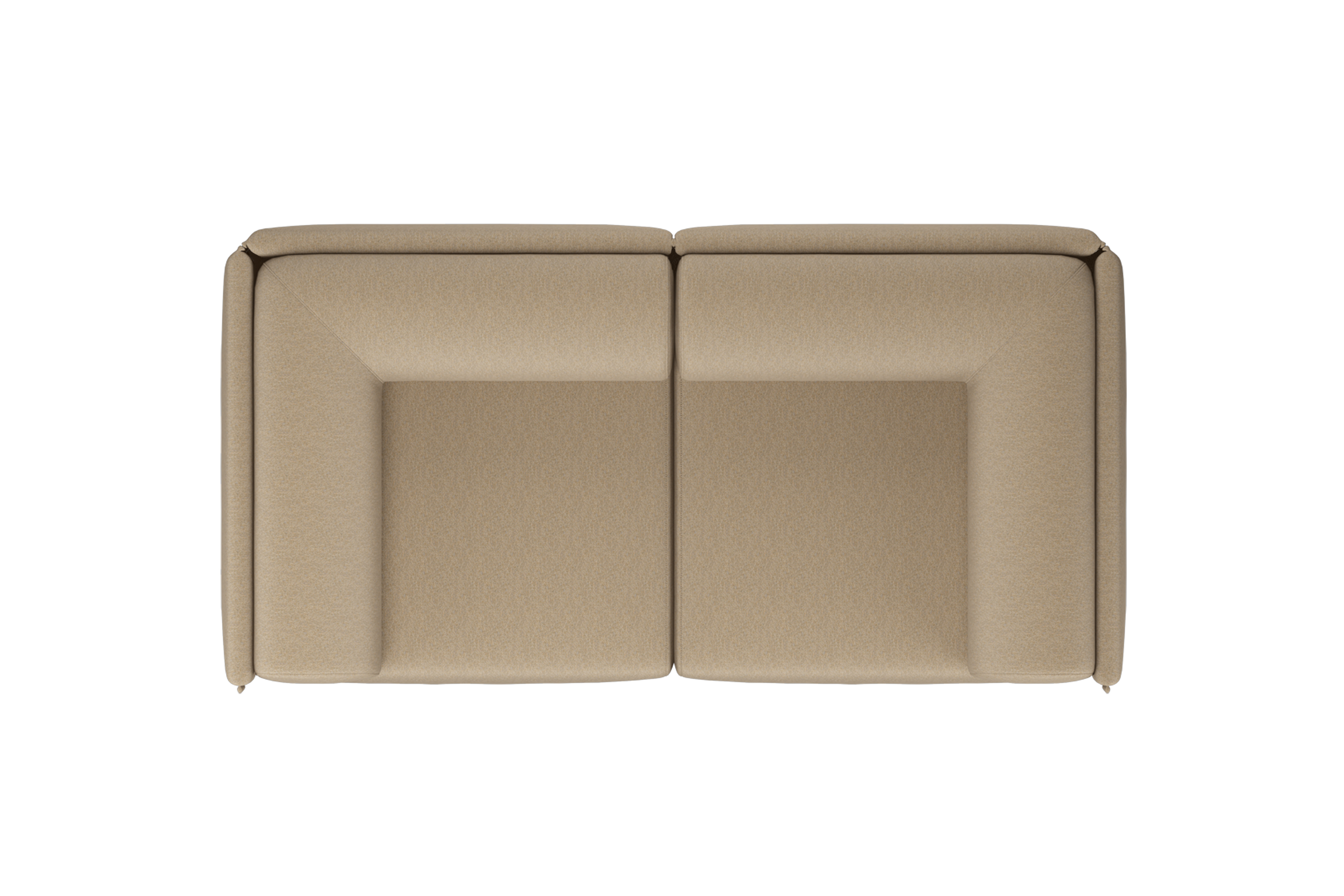 Palo Block 2-seater Sofa Low Back with Armrests, Beige (UK), Art. no. 20743 (image 3)