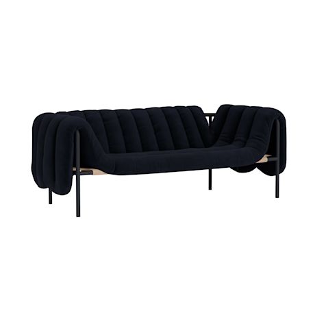 Puffy 2.5-seater Sofa, Velluto Coex VL30 / Black Grey (UK)