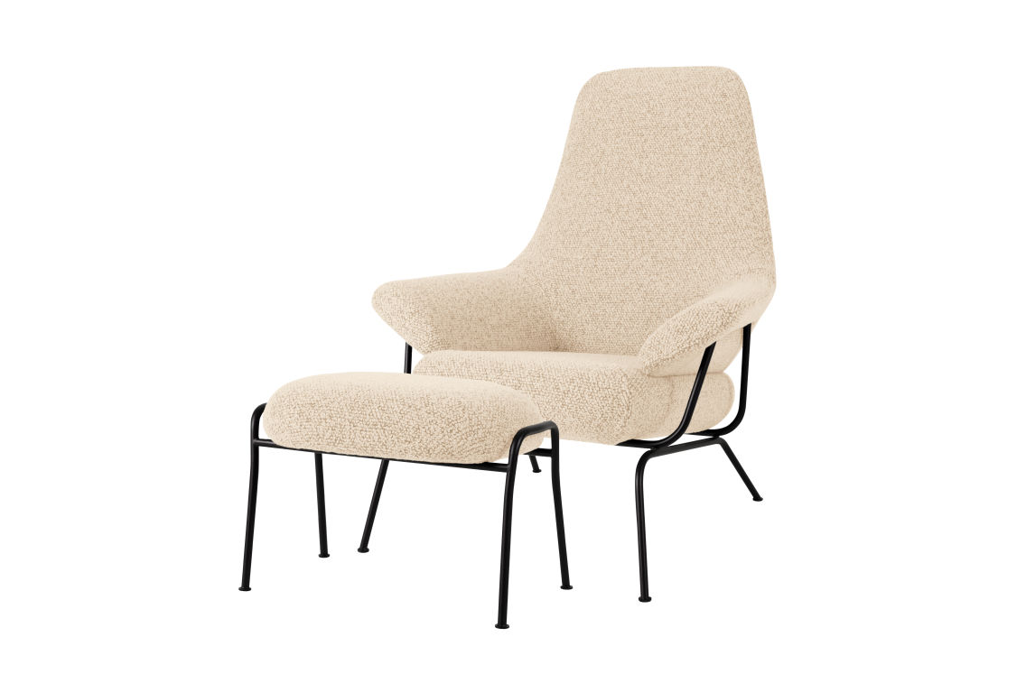 Hai Lounge Chair + Ottoman, Eggshell, Art. no. 20265 (image 1)
