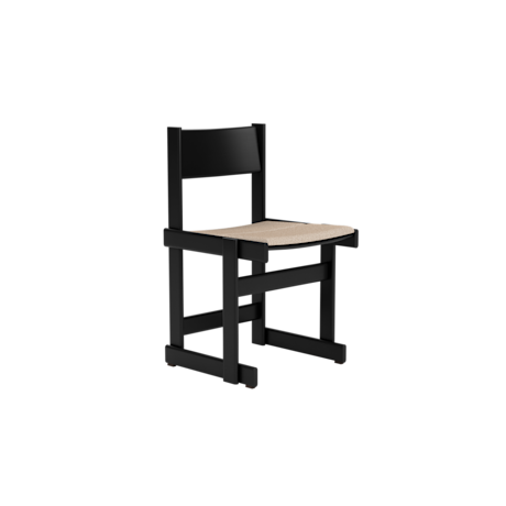 Bullnose Chair, Black / Swan Seat Pad