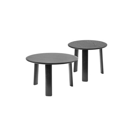 Alle Coffee Coffee Table Small + Medium, Black Oak