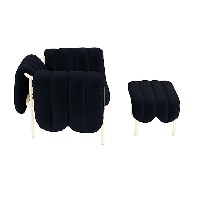 Puffy Lounge Chair + Ottoman, Velluto Coex VL30 / Cream (UK), Art. no. 32043 (image 3)
