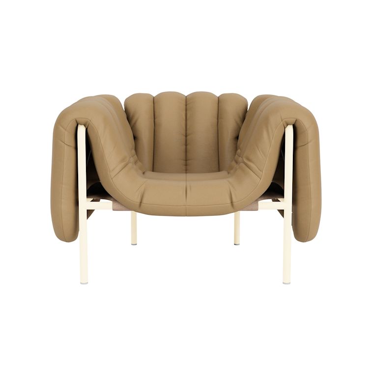 Puffy Lounge Chair, Elmosoft Leather 03009 / Cream (UK), Art. no. 90062 (image 2)