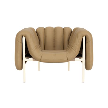 Puffy Lounge Chair, Elmosoft Leather 03009 / Cream (UK)