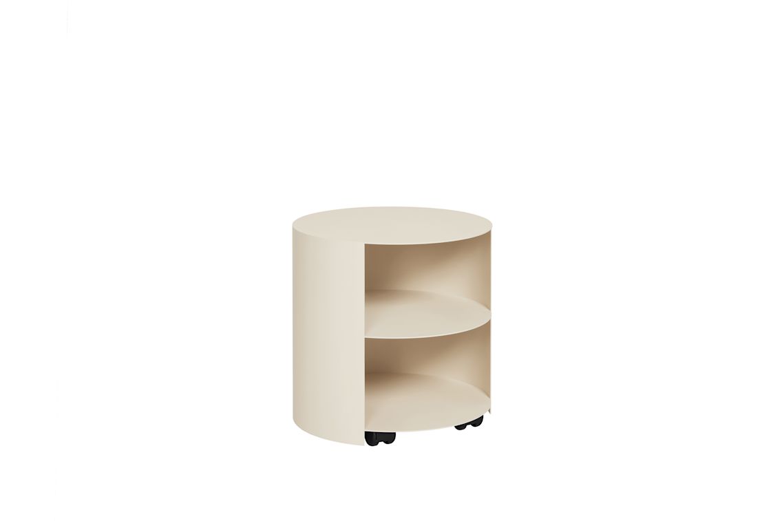 Hide Side Table, Light Ivory Textured, Art. no. 30741 (image 1)