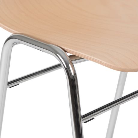 Touchwood Counter Chair, Beech / Chrome