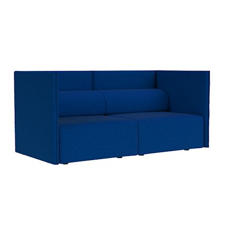 Palo Block 2-seater Sofa Medium Back, Sera Cobalt