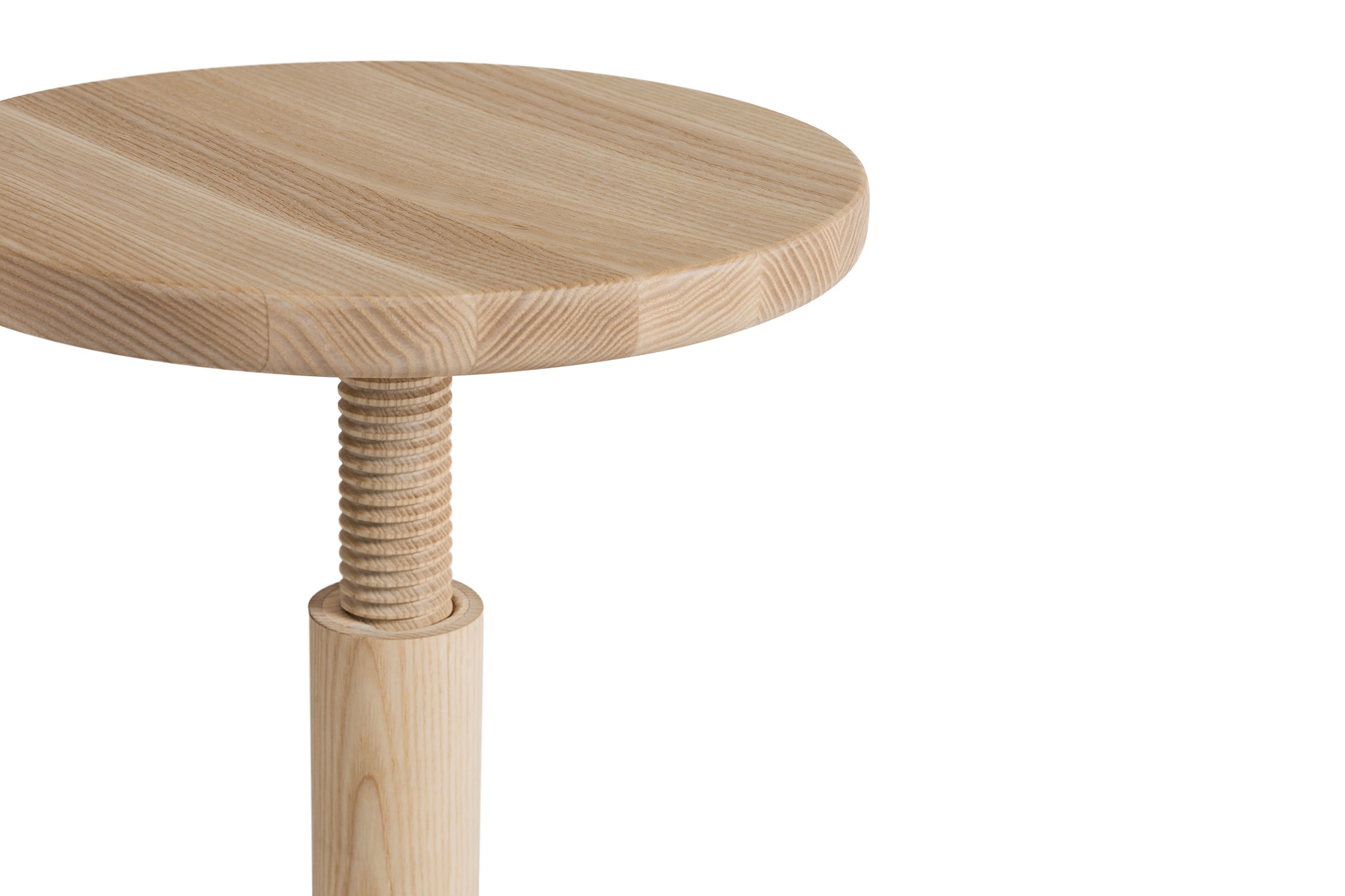 All Wood Stool Bobbin, Ash — Hem