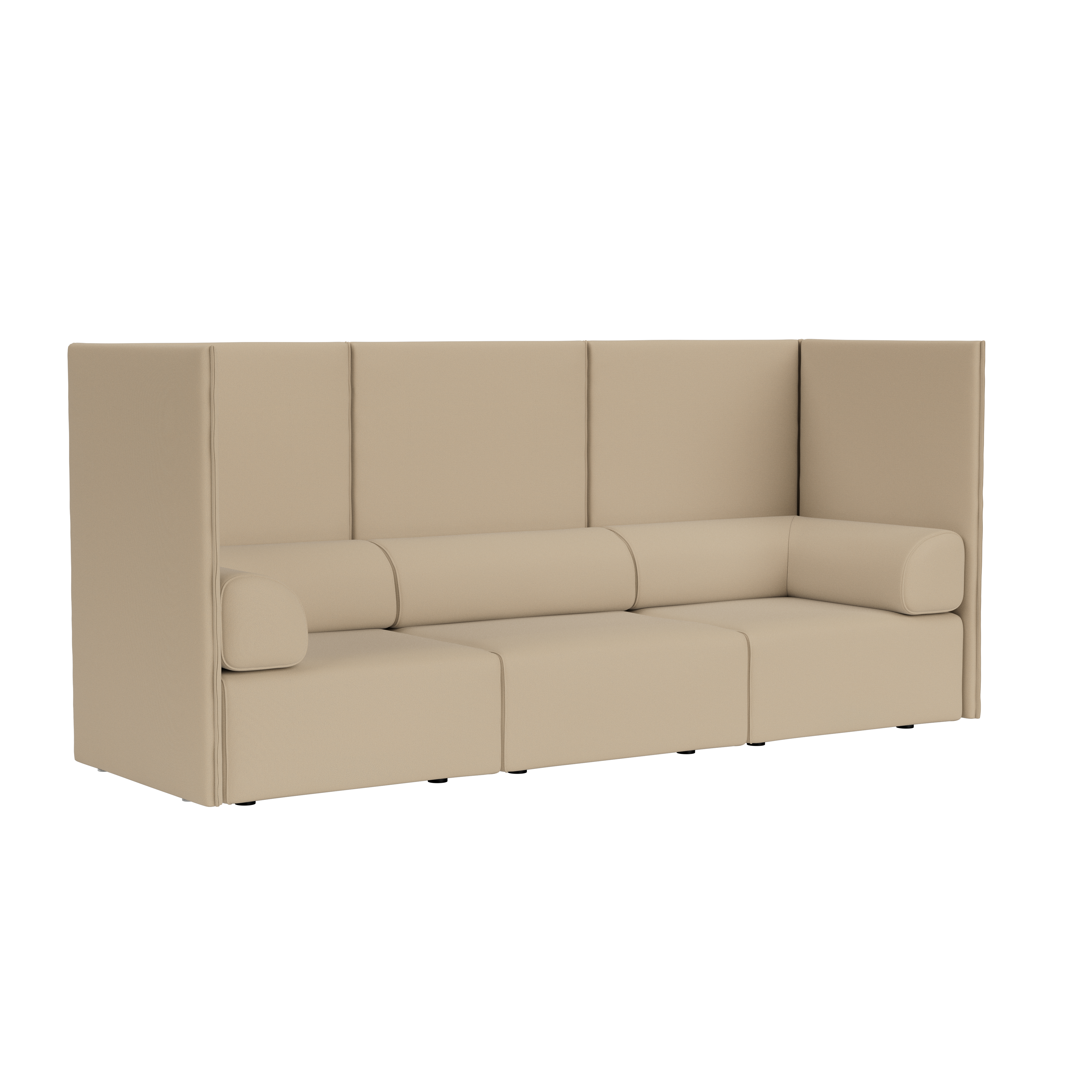 3-seater Sofa High Back with Armrests