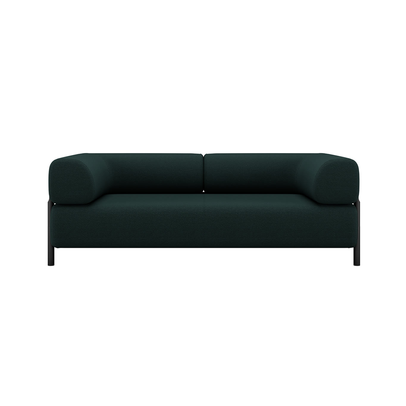 2-seater Sofa with Armrests, Pine