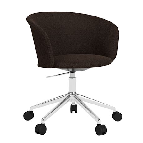 Kendo Swivel Chair 5-star Castors, Rosewood / Polished
