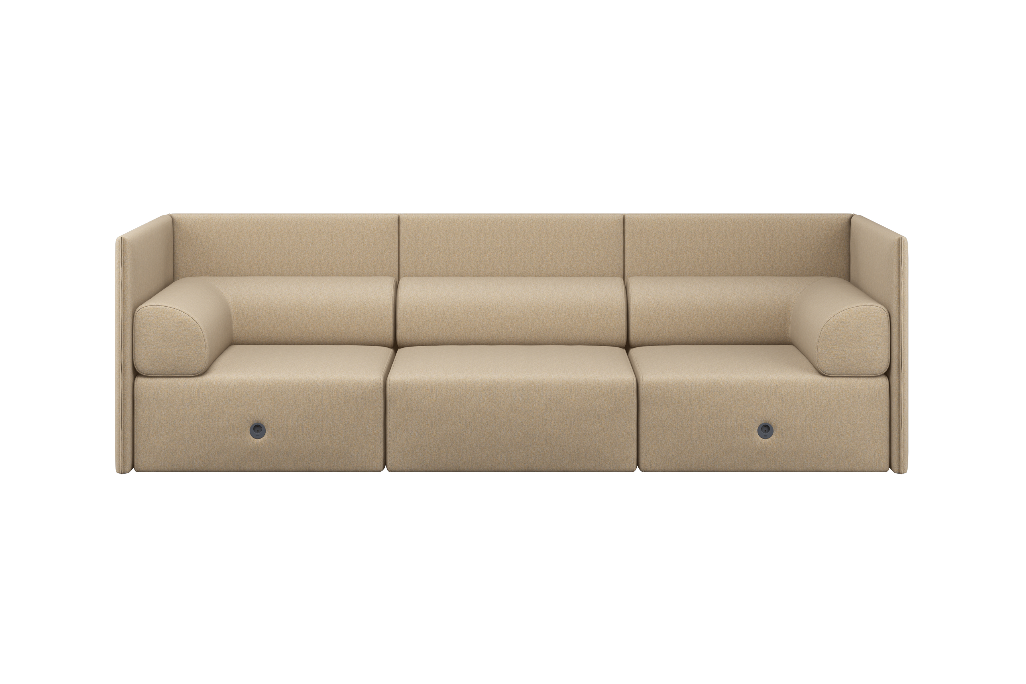 Palo Block 3-seater Sofa Medium Back with Armrests, Beige, Art. no. 31412 (image 4)
