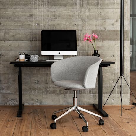 Kendo Swivel Chair 5-star Castors, Porcelain / Polished