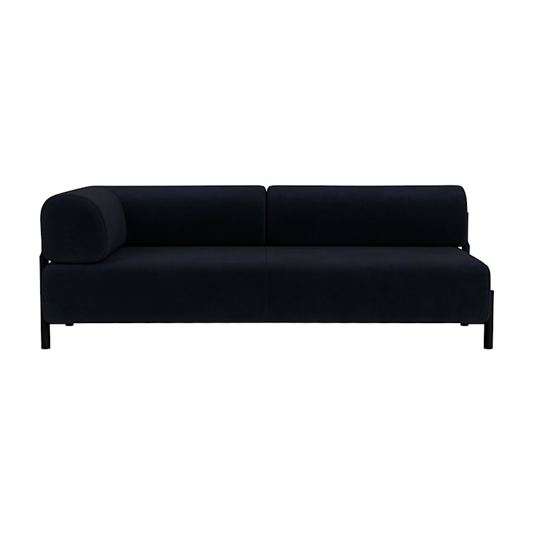 Palo 2-seater Sofa Chaise Left, Velluto Coex VL30/Black, Art. no. 31874 (image 2)