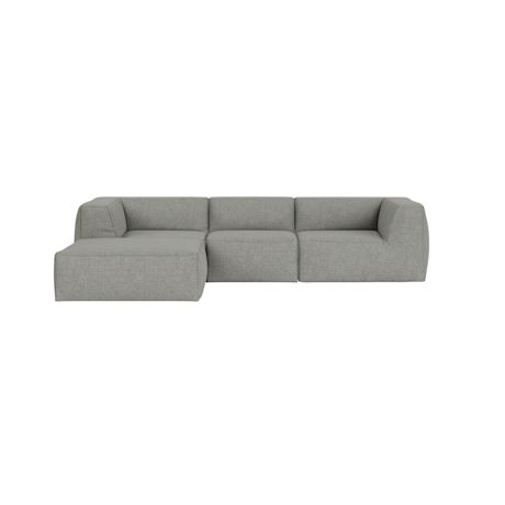 Great 3-seater Sofa Narrow Chaise Left, Safire 0012