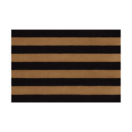Pattern Rug Large, Black / Beige Stripe