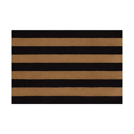 Pattern Rug Large, Black / Beige Stripe