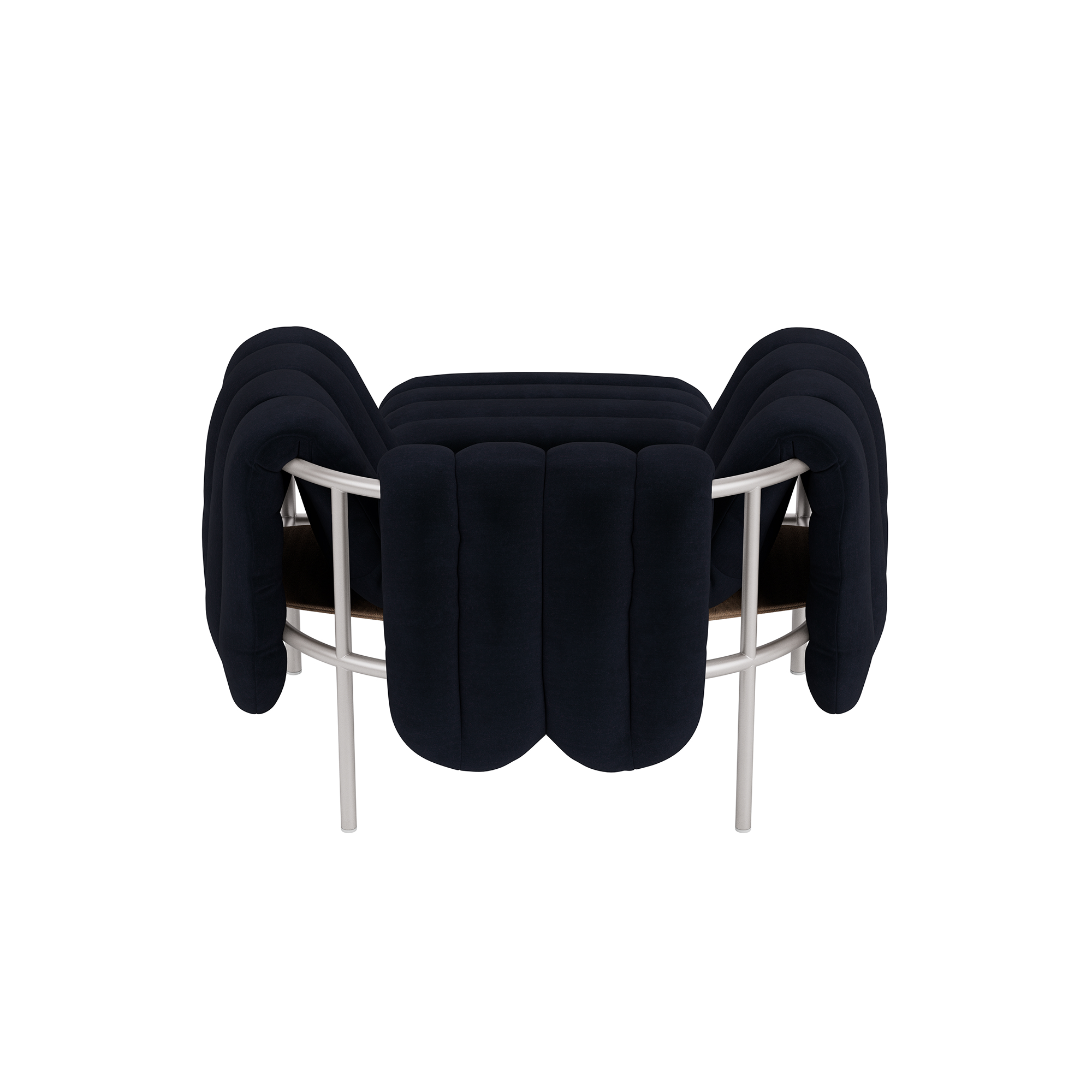 Puffy Lounge Chair + Ottoman, Velluto Coex VL30 / Stainless (UK), Art. no. 32044 (image 5)