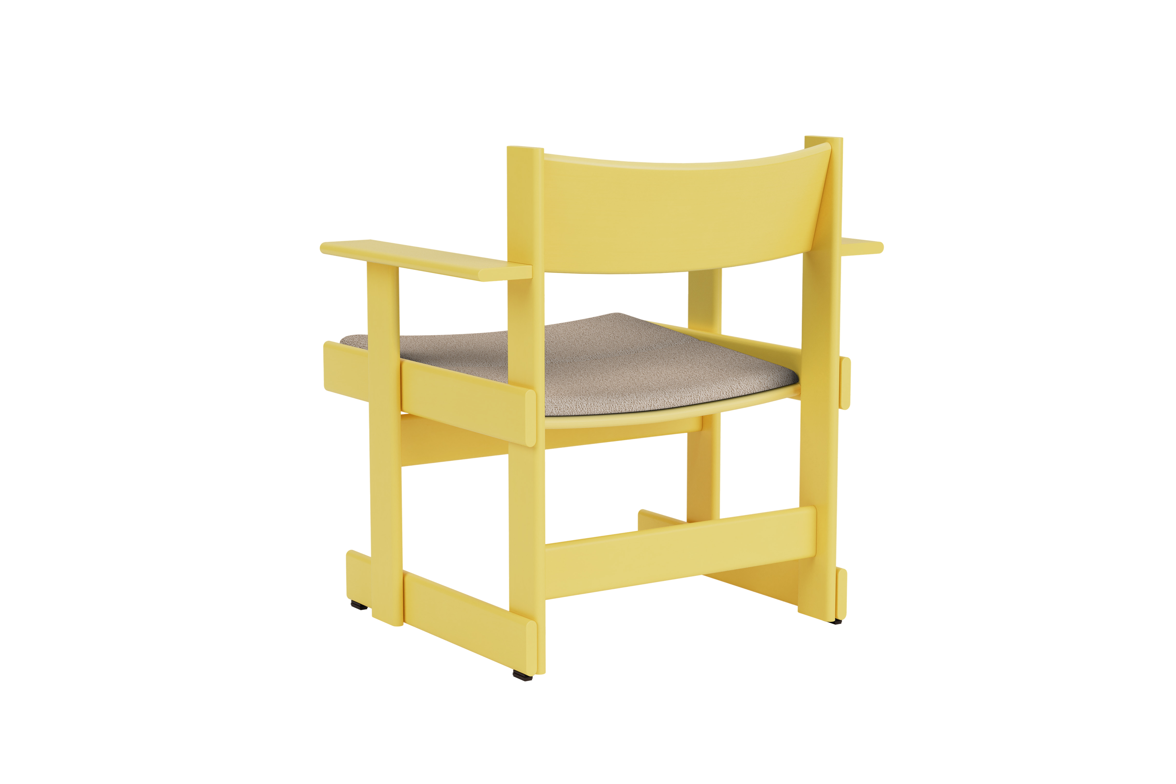 Bullnose Lounge Chair, Yellow / Swan Seat Pad, Art. no. 31670 (image 4)