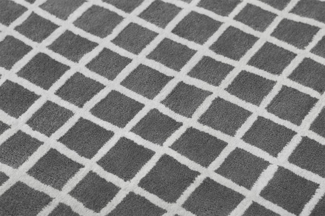 Grid Rug Large, Grey / White, Art. no. 50013 (image 2)