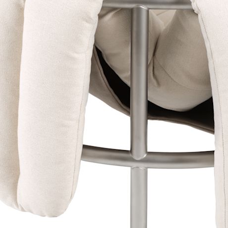 Puffy 2.5-seater Sofa, Natural / Stainless