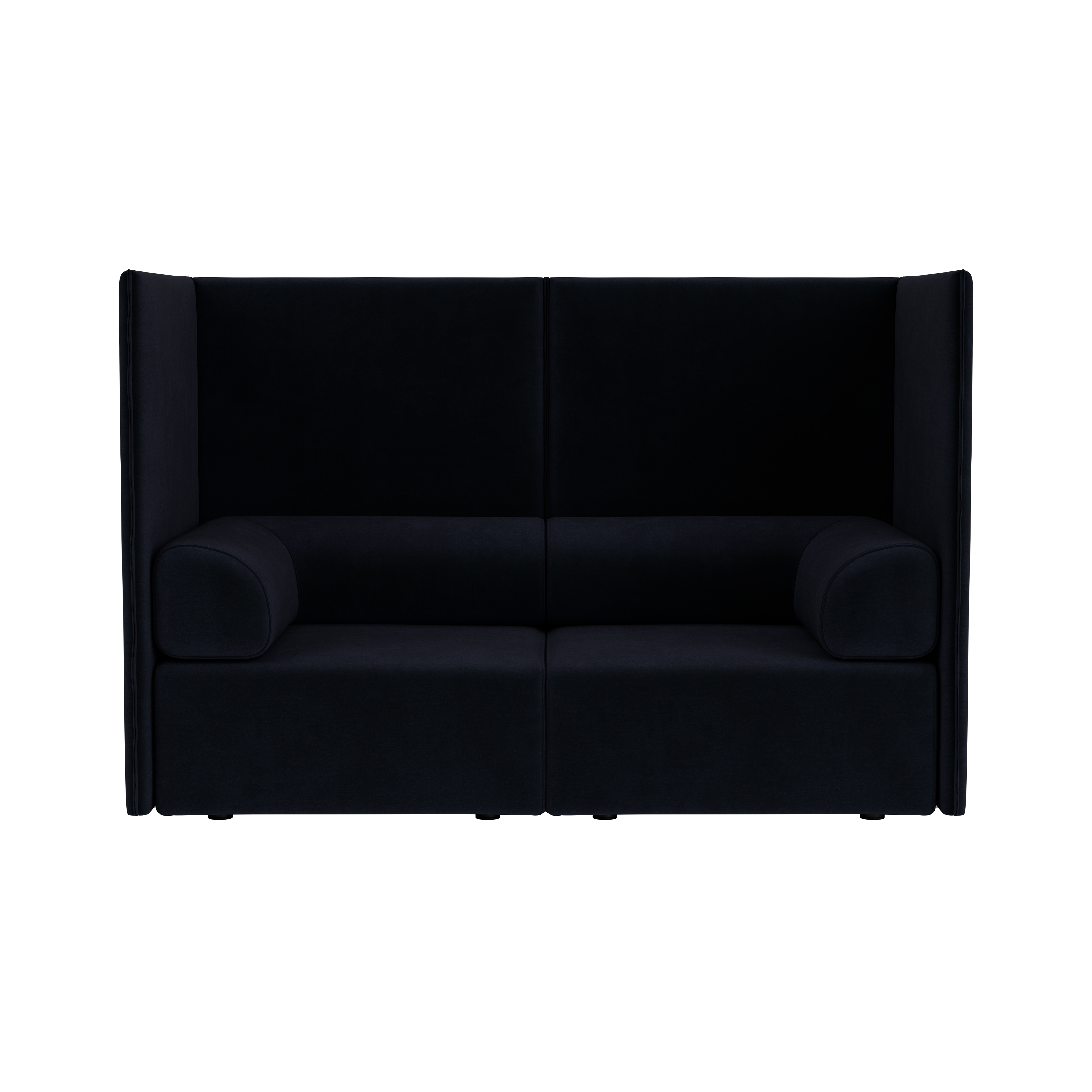 Palo Block 2-seater Sofa High Back with Armrests, Velluto Coex VL30 (UK)
