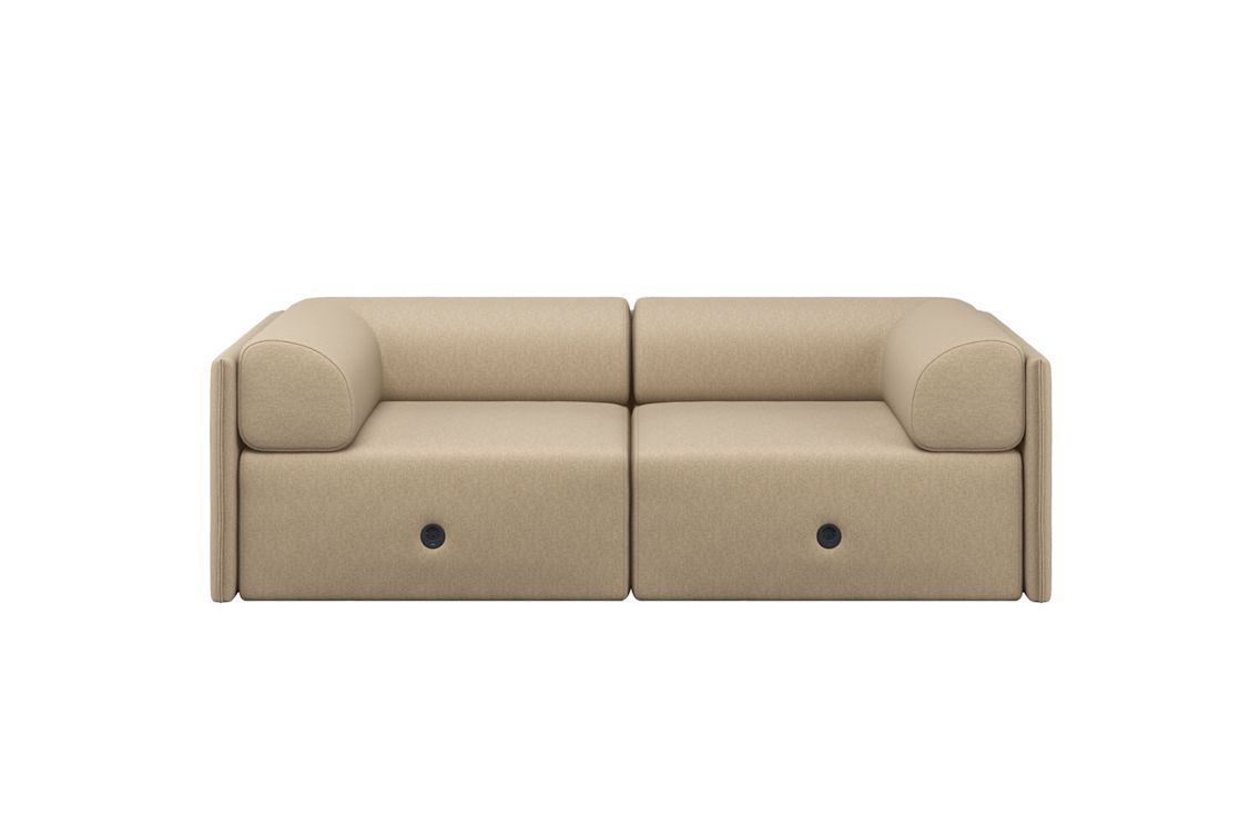 Palo Block 2-seater Sofa Low Back with Armrests, Beige, Art. no. 31396 (image 4)