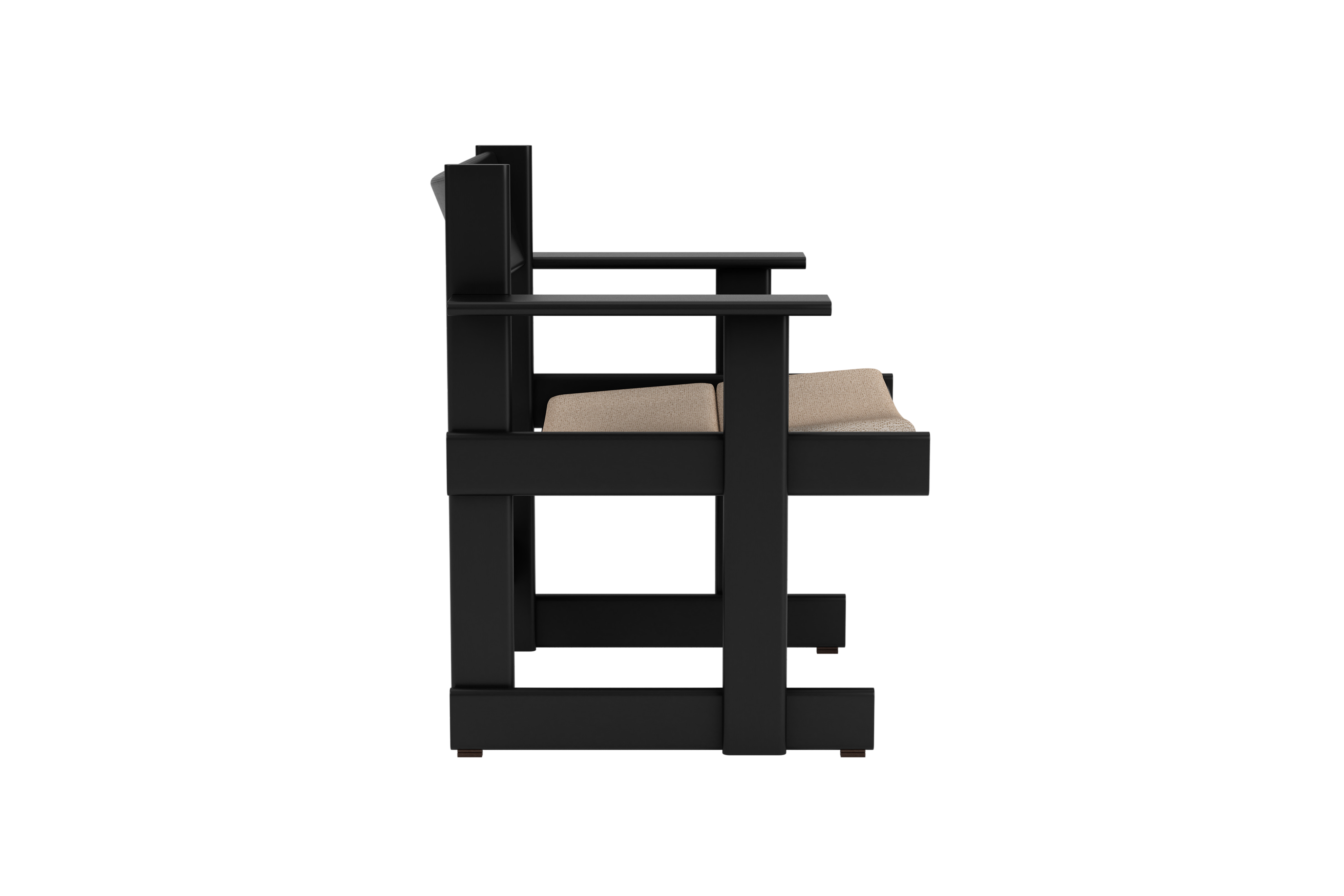 Bullnose Lounge Chair, Black / Swan Seat Pad UK, Art. no. 31691 (image 3)