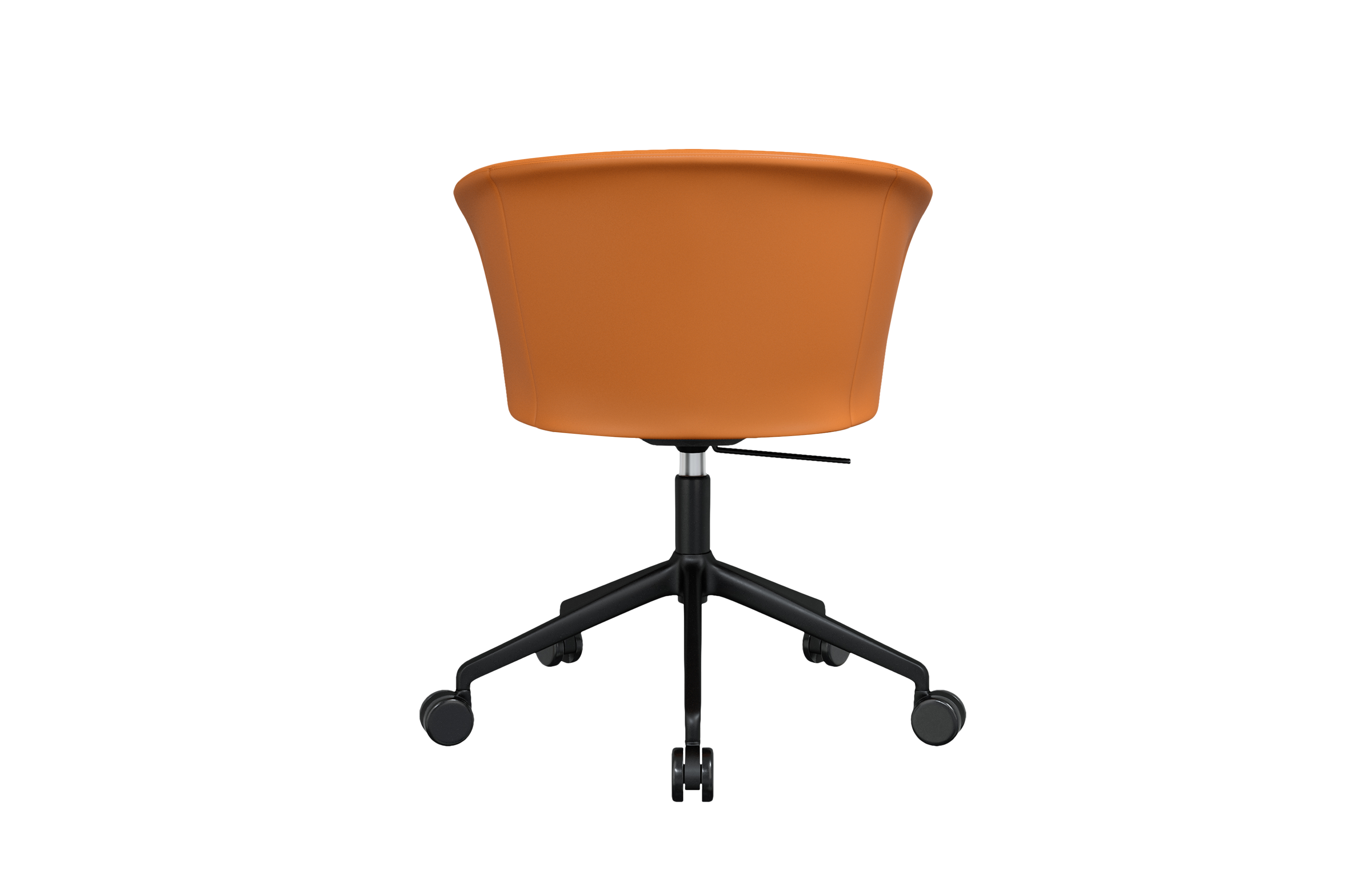 Kendo Swivel Chair 5-star Castors, Cognac Leather / Black, Art. no. 20246 (image 4)