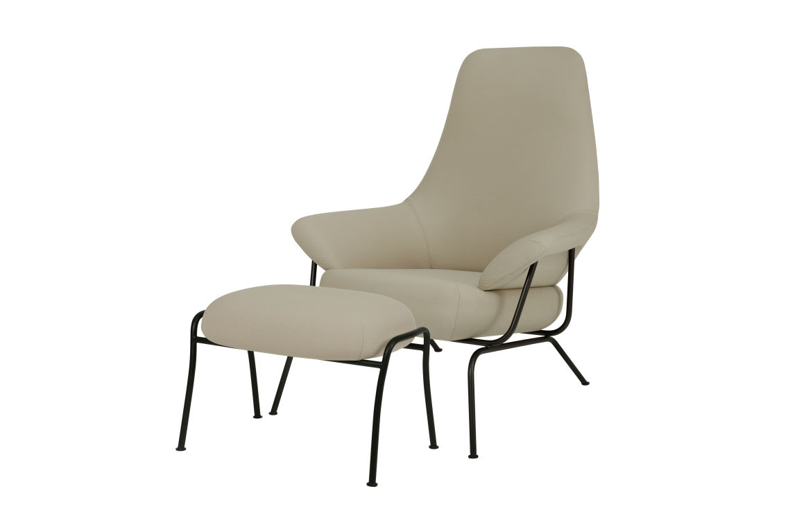 Hai Lounge Chair + Ottoman, Light Beige (UK), Art. no. 31293 (image 1)