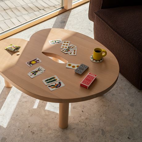 Worm Coffee Table Round, Beech/Beech