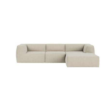 Great 3-Seater Sofa Narrow Chaise Right, Safire 0014