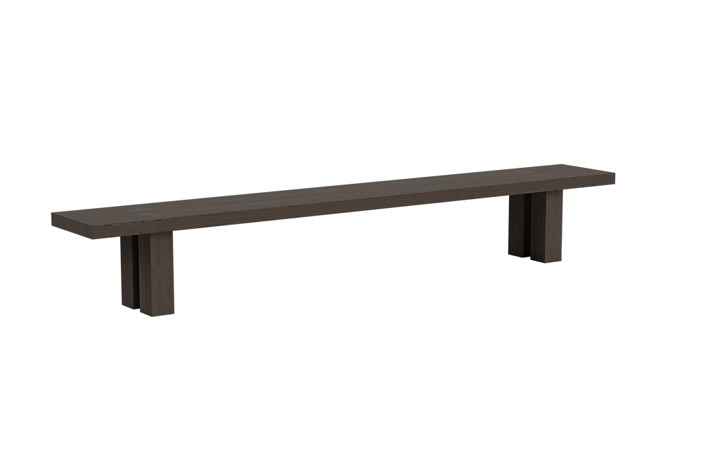 Max Bench 300 cm / 118 in, Black Stained Ash, Art. no. 31703 (image 1)