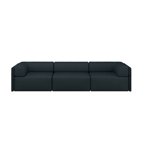 Palo Block 3-seater Sofa Low Back with Armrests, Pine