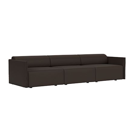 Palo Block 3-seater Sofa Low Back, Amdal 280