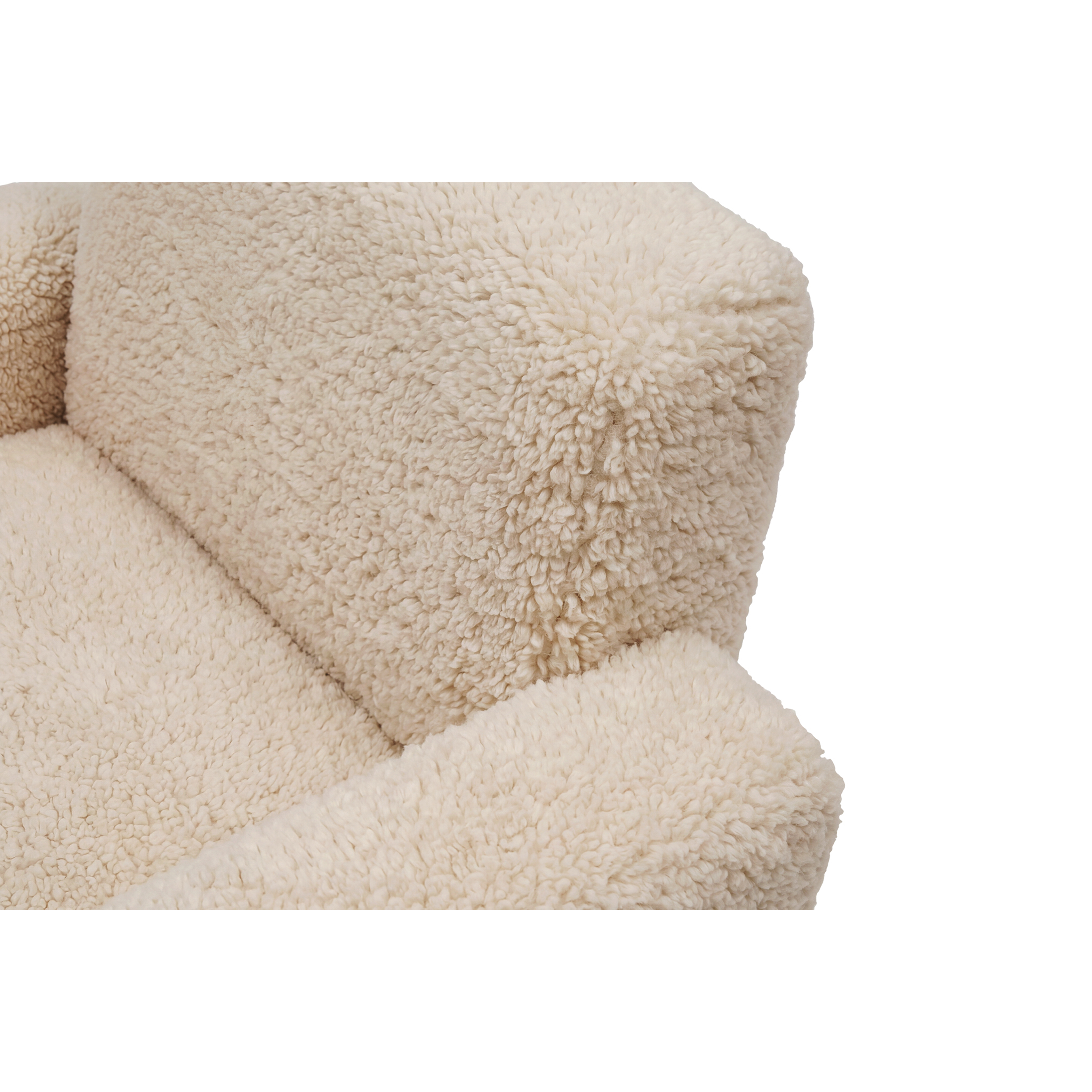 Hunk Lounge Chair With Armrests, Curly 17mm 09 Moonlight, Art. no. 32171 (image 6)