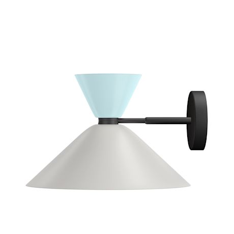 Alphabeta Wall Light, Soft Blue / Silk Grey